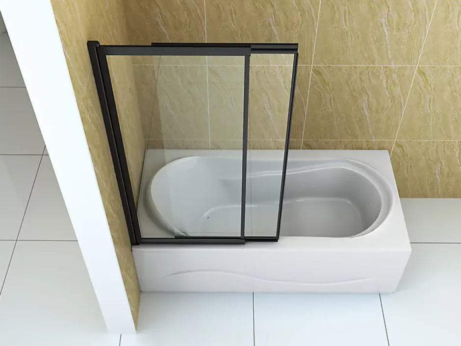 Silla Global Silla Pare-baignoire SPENCER, rabattable, 85x150 CM, Noir
