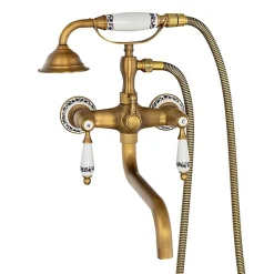 Silla Global SILLA Robinet De Baignoire en Laiton retro, mural, ancien doré* Robinet De Baignoire