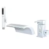 Silla Global Silla Robinet De Baignoire en Laiton sur plage 3 trous, Blanc