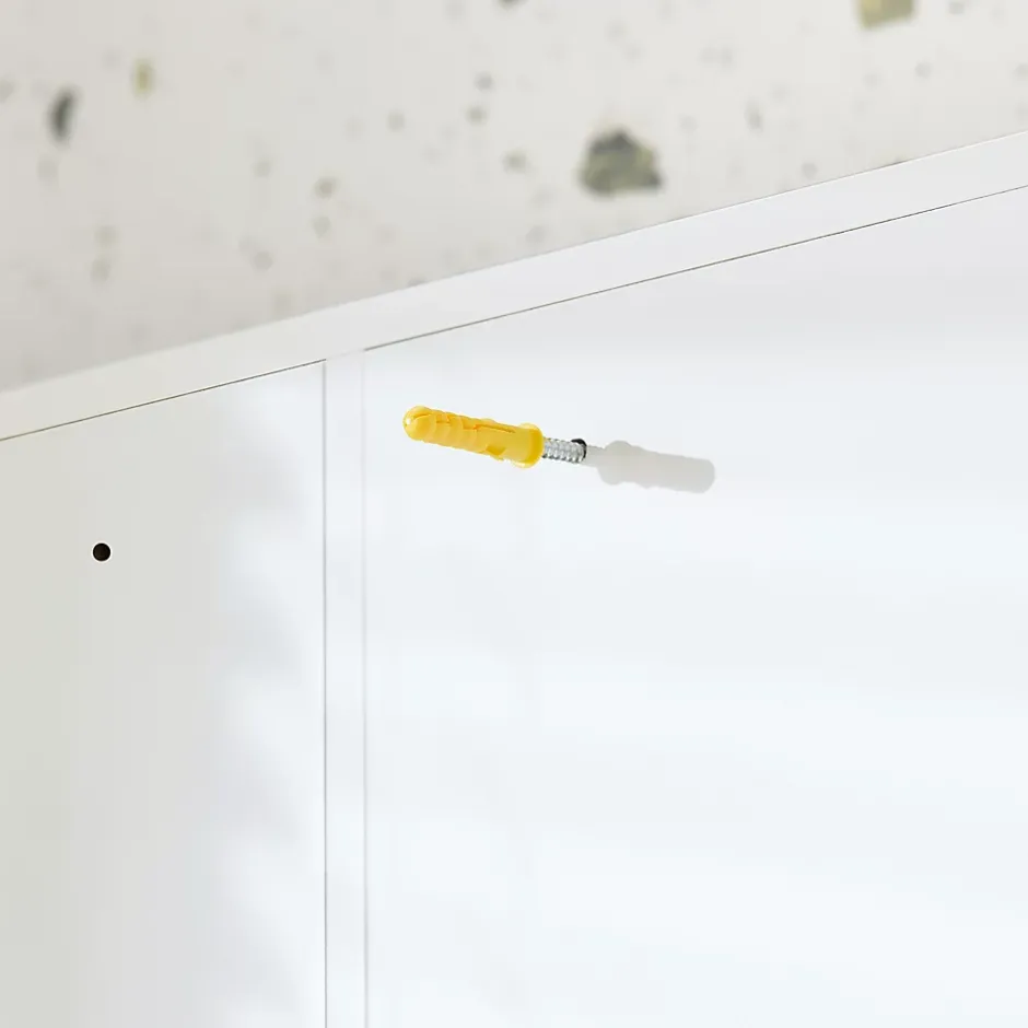 Sobuy Armoire Murale avec Miroir, 1 Porte 3 Compartiments, Étagères Réglables, Blanche