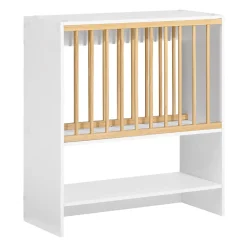 Sobuy KCR09-W Porte-Assiettes Murale, Meuble de Rangement d'Assiettes et Epices, Etagère Murale Blanche* Tablier Et Habillage De Baignoire