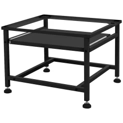 Ml-Design Socle de machine à laver avec étagère extensible base sèche-linge en acier noir* Etendoir À Linge