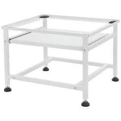 Ml-Design Socle de machine à laver avec étagère extensible base sèche-linge en acier blanc