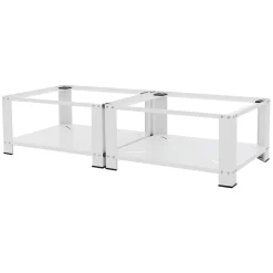 Ml-Design Socle machine à laver double avec étagère base sèche-linge blanc 150 kg/support* Etendoir À Linge