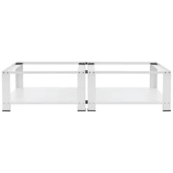 Ml-Design Socle machine à laver double avec étagère base sèche-linge blanc 150 kg/support* Etendoir À Linge