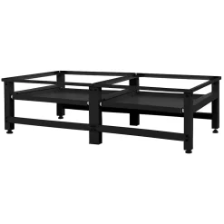 Ml-Design Socle machine à laver double avec étagère base sèche-linge noir 150 kg/support* Etendoir À Linge