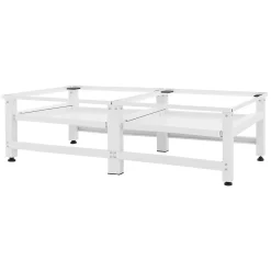 Ml-Design Socle machine à laver double avec étagère base sèche-linge blanc 150 kg/support* Etendoir À Linge