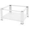 Ml-Design Socle pour machine à laver en acier blanc accessoire avec étagère 63x54x32 cm