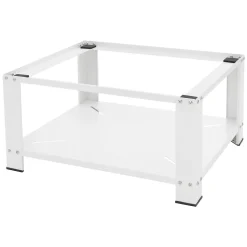 Ml-Design Socle pour machine à laver en acier blanc accessoire avec étagère 63x54x32 cm