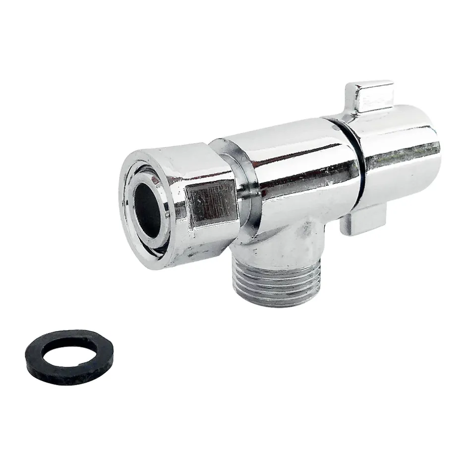 Somatherm for you - Robinet d'arrêt équerre pour WC - Ecrou tournant 3/8 - Poignée 1/4 de tour* Chasse D'Eau