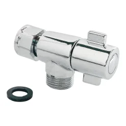 Somatherm for you - Robinet d'arrêt équerre pour WC - Ecrou tournant 3/8 - Poignée 1/4 de tour* Chasse D'Eau