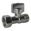 Somatherm for you - Robinet de WC 1/4 de tour droit nickelé M12/17 - Ecrou Prisonnier 12/17* Chasse D'Eau