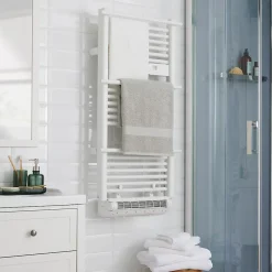 GoodHome Soufflerie amovible Acilia blanc 1000W* Sèche-Serviettes Électrique