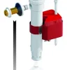 Dubourgel Soupape DUAL 6 surverse centrale 3/6 litres et robinet SX à flotteur télescopique- - Robinet flotteur et mécanisme* Chasse D'Eau
