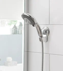 Compactor Support douchette chromé fixation murale Bestlock Cie Europe* Pommeau De Douche, Flexible Et Barre De Douche