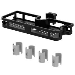 GoodHome Support douchette/étagère pour barre de douche, noir,* Pommeau De Douche, Flexible Et Barre De Douche