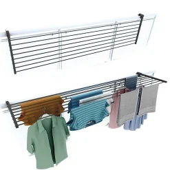 Foxydry Support linge pliable pour extérieur alu 202x63x8 cm Duo* Etendoir À Linge