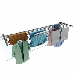 Foxydry Support linge pliable pour extérieur alu 202x63x8 cm Duo* Etendoir À Linge