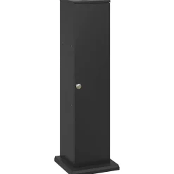 Homcom Support papier toilette - porte-papier toilette - armoire pour papier toilette - 3 niveaux + sortie papier MDF noir* Meuble Wc