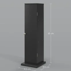 Homcom Support papier toilette - porte-papier toilette - armoire pour papier toilette - 3 niveaux + sortie papier MDF noir* Meuble Wc