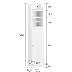 Sobuy Support Papier Toilette Armoir Toilettes FRG177-W,* Meuble De Salle De Bains Faible Profondeur