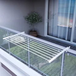 Foxydry Support pliable balcon blanc rabattable 62x63x8 cm Duo* Etendoir À Linge