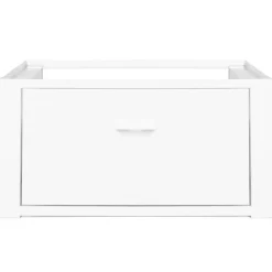 IDMarket Support pour machine à laver 63 x 54 cm socle réhausseur en métal avec tiroir