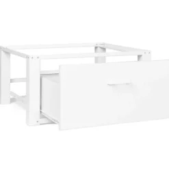 IDMarket Support pour machine à laver 63 x 54 cm socle réhausseur en métal avec tiroir