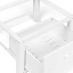 IDMarket Support pour machine à laver 63 x 54 cm socle réhausseur en métal avec tiroir
