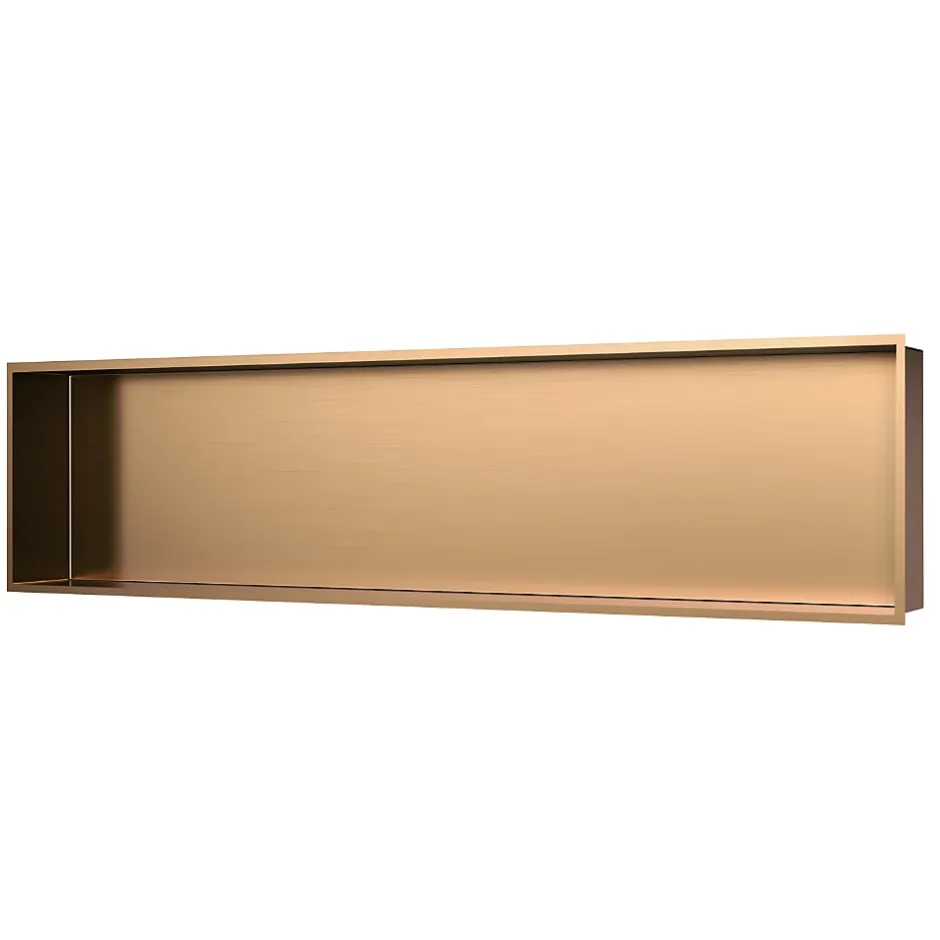 Swiss Aqua Technologies Aurum Niche de Douche à encastrer, Acier Inoxydable 304, 120x28x10cm, Cuivre brossé PVD (SATAURN12128BRG)* Etagère Salle De Bains