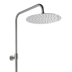 Swiss Aqua Technologies Aurum colonne de douche avec mitigeur thermostatique + douche de tête + douchette à main, métal brossé* Colonne De Douche Hydromassante