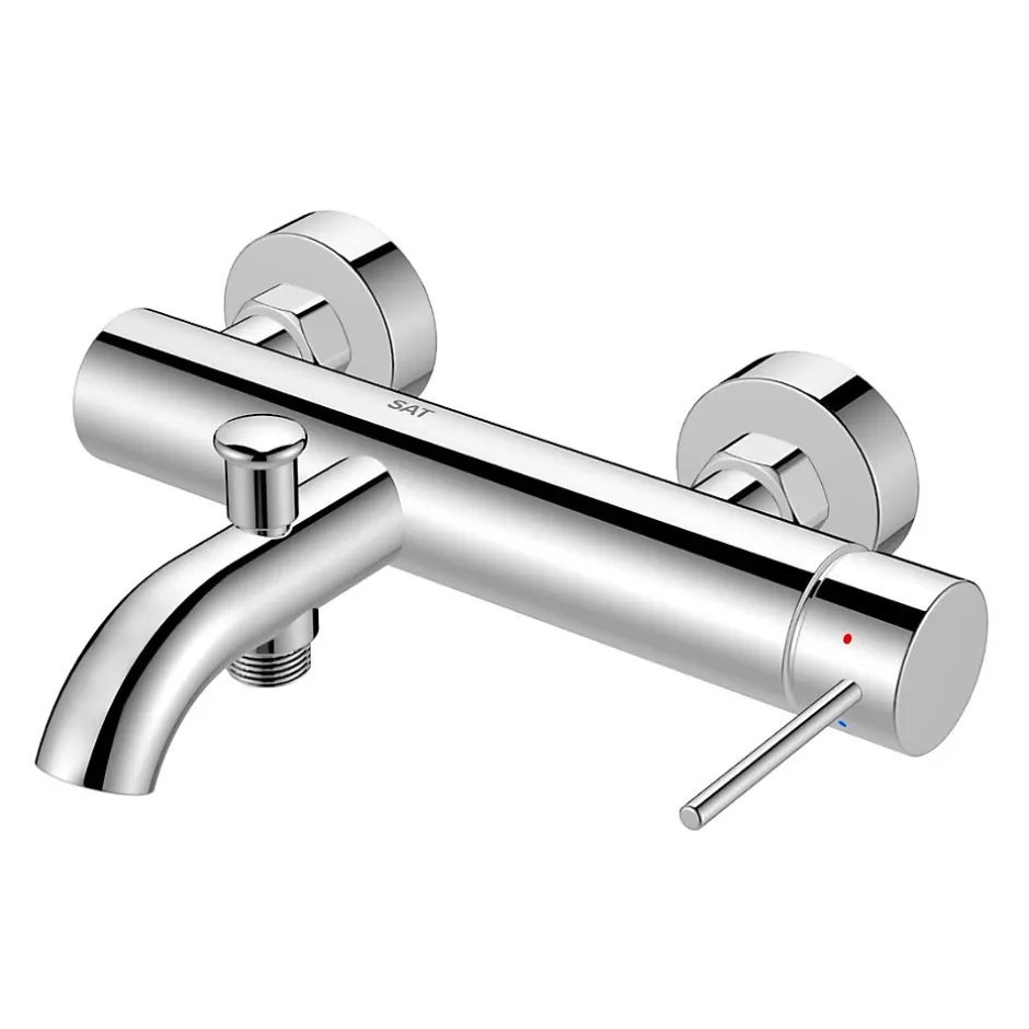 Siko Swiss Aqua Technologies Aurum mitigeur de baignoire mural 150 mm à levier sans set de douche, chrome brillant (SATBAUR222CR)* Robinet De Baignoire