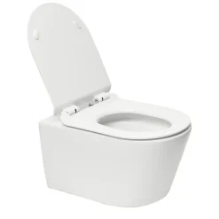 Swiss Aqua Technologies Brevis WC suspendu sans bride, fixations invisibles + abattant ultra-fin, softclose (BrevisRimless)