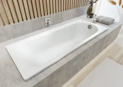 Swiss Aqua Technologies By Kaldewei Vivien 170 x 70 cm Baignoire droite en acier émaillé, sans pieds, blanc (SATVIVI170)* Baignoire Droite