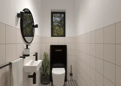 Swiss Aqua Technologies Brevis Lave-mains suspendu avec trou pour robinetterie à droite, 40,5x20,5x10,5cm (SATBRE4020SR)