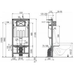 Swiss Aqua Technologies Bâti-support autoportant pour WC suspendu (SATAMS)* Wc Suspendu