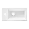 Swiss Aqua Technologies Brevis Lave-mains suspendu avec trou pour robinetterie à gauche, 40,5x20,5x10,5cm (SATBRE4020SL)* Lavabo