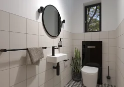 Swiss Aqua Technologies Brevis Lave-mains suspendu avec trou pour robinetterie à gauche, 40,5x20,5x10,5cm (SATBRE4020SL)* Lavabo