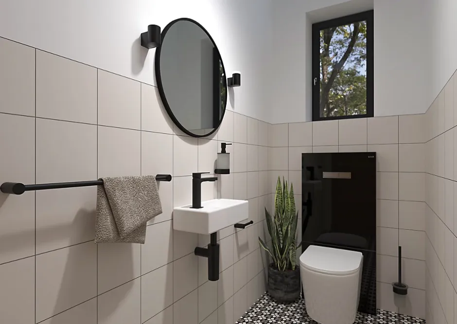 Swiss Aqua Technologies Brevis Lave-mains suspendu avec trou pour robinetterie à gauche, 40,5x20,5x10,5cm (SATBRE4020SL)* Lavabo