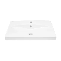 Swiss Aqua Technologies Brevis Lavabo suspendu avec trou pour robinetterie au milieu, 60x45x14cm (SATBRE6045S)* Lavabo