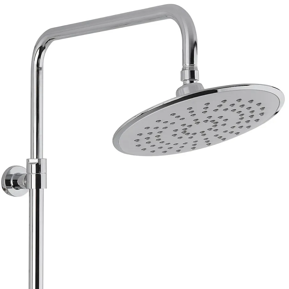 Swiss Aqua Technologies Colonne douche, Douchette 3 jets, mitigeur thermostatique, Barre réglable en hauteur, Chrome/Blanc