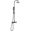 Swiss Aqua Technologies Colonne de douche avec mitigeur mécanique + Douche de tête 200mm + Douchette 3 jets, Noir mat (SATSSPKC)* Colonne De Douche Mécanique