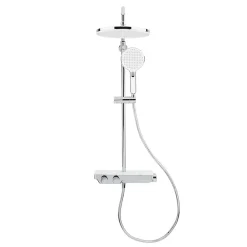 Swiss Aqua Technologies Colonne de douche avec mitigeur thermostatique et tête de douche XXL 255mm, Chrome (SATSSTPBCH)