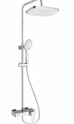 Swiss Aqua Technologies Colonne de douche avec mitigeur mécanique blanc / chrome et tête de douche XXL de 288mm (SATSSPHP)