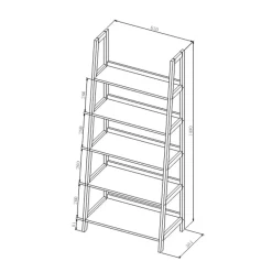 Swiss Aqua Technologies Etagère sur pied Naturel Home 63x149x36,4 cm, bois (HOMEPOL5)