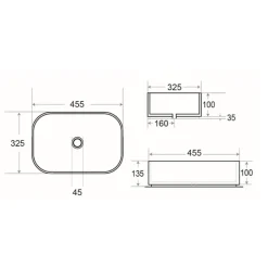 Swiss Aqua Technologies Infinitio Vasque à poser 45,5 x 32,5 x 13,5 cm, sans trop-plein, Vert foncé mat (SATINF4532DGEM)* Vasque À Poser