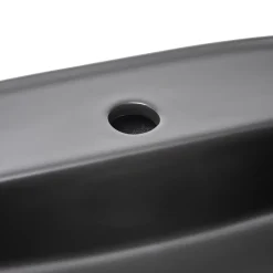 Swiss Aqua Technologies Infinitio Vasque à poser 60x40 cm, sans trop-plein, avec trou pour robinetterie, Noir mat (SATINF6040BKM)* Vasque À Poser