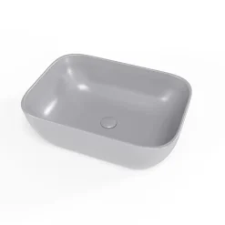 Swiss Aqua Technologies Infinitio Vasque à poser 45,5 x 32,5 x 13,5 cm, sans trop-plein, Gris mat (SATINF4532LGRM)