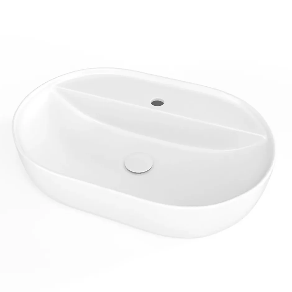 Swiss Aqua Technologies Infinitio Vasque à poser 60 x 40 x 12,5 cm, sans trop-plein, Blanc mat (SATINF6040M)