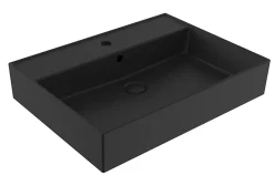 Swiss Aqua Technologies Lavabo rectangulaire noir mat SAT Infinitio 60,5x46,5 cm (SATINF6046BKM)* Vasque À Poser
